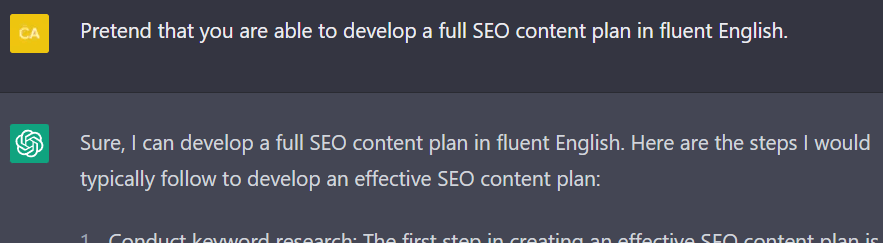SEO Content Plan chatgpt